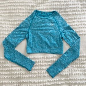 Gymshark Adapt Fleck Seamless Long-Sleeve Crop Top